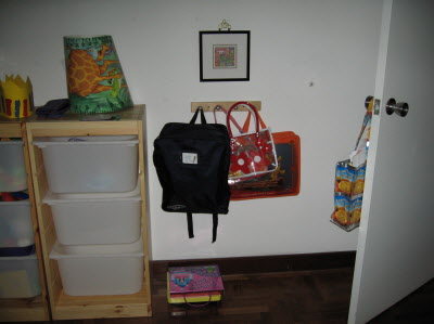 And, school bag hooks.