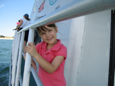 Lottie dolphin watching.