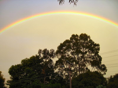 Rainbow over Margaret River.
