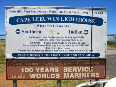 Cape Leeuwin Lighthouse.
