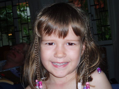 Lottie with braided hair...