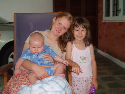 RoRo, Conrad and Lottie at home.