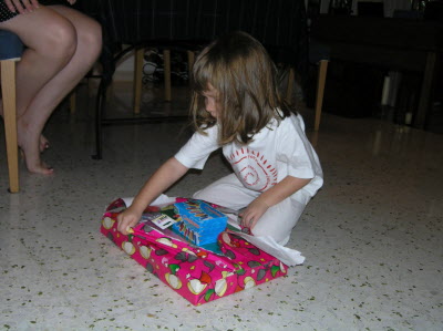 Opening presents before breakfast