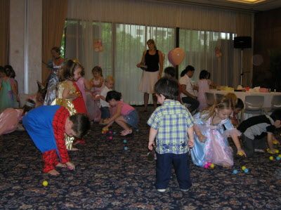 Picking up the fairy balls
