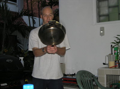 Flipping pancakes on Shrove Tuesday