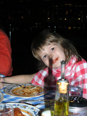 Dinner out with Ariel.