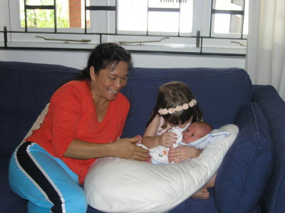Jo, Lottie and Conrad.