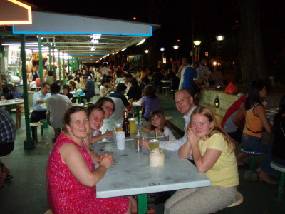 Night out at one of the local food courts.