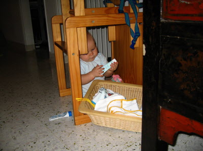 This boy is into everything...