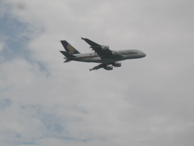 Aribus A380 at the Asian AIr Show - Singapore.