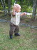 Conrad trying out his new shoes.