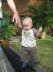 Conrad trying out his new shoes.