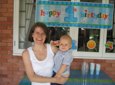 Birthday boy's first birthday party.