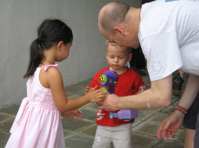 Blowing bubbles...