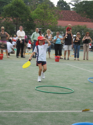 A budding tennis star!