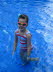 Lottie swimming at Kaylee's birthday party.