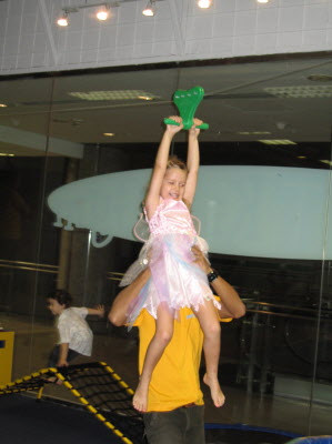 Lottie having fun  at Sean's birthday party.