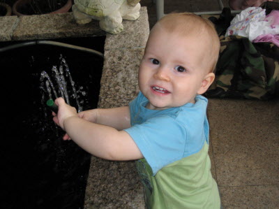 Investigating the fish pond ...
