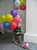 Playing hide and seek with the balloons.