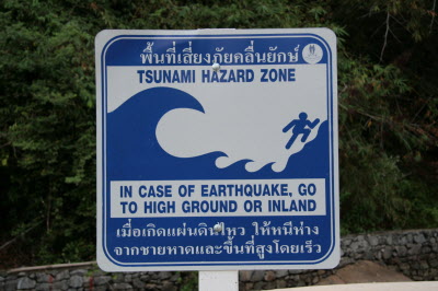 Post Tsunami sign.