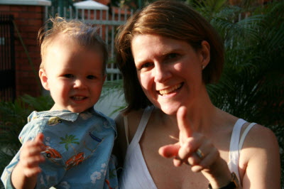 Conrad and Susan in the garden