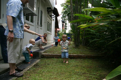 Conrad and friends at his birthday party.