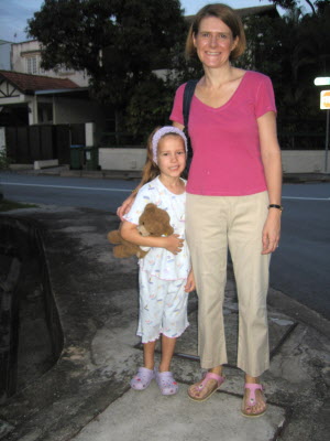 Off to school for her pj party!