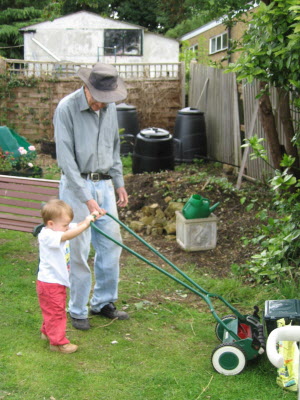 Grandpa Burton & Conrad.
