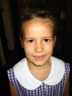 Lottie in her Kennedy school uniform.
