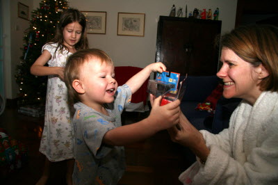 Christmas morning.