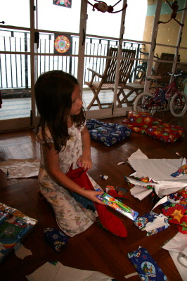 Christmas morning.