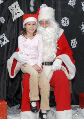 Santa visting Kennedy School.