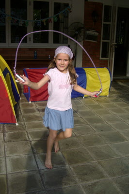 Lottie skipping.