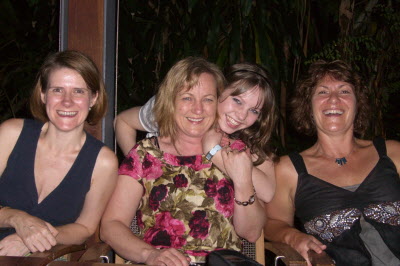 Old freinds Susan, Lynne, Amelia and Sue Griffiths.