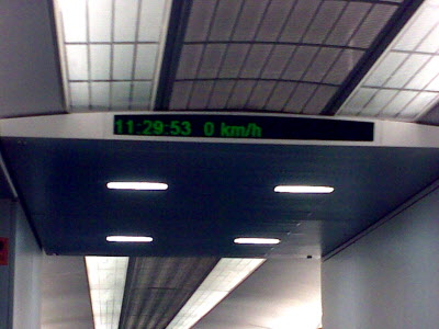 Shanghai Maglev - about to commence 8 minute journey to airport.