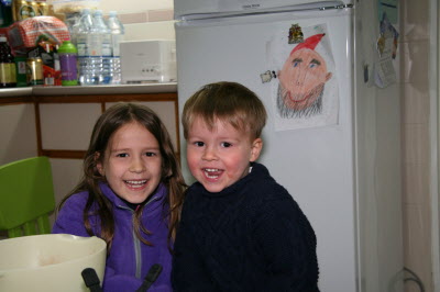 Making birthday cake with Mummy.