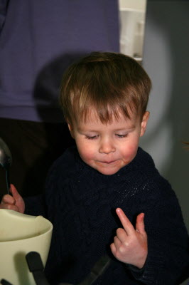 Making birthday cake with Mummy.