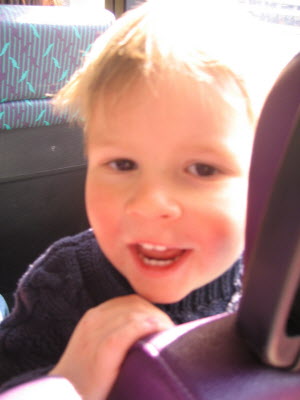 Conrad on the bus.