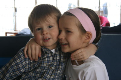Conrad & his sister Lottie pops.