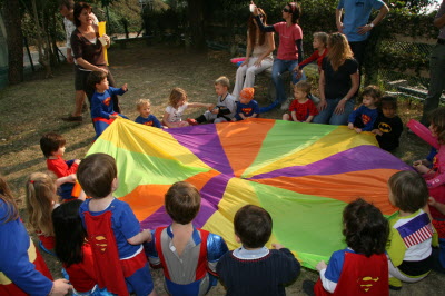 Parachute fun.