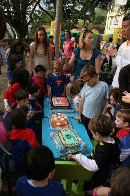 Jeremy and Conrad's birthday cakes.