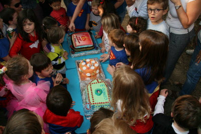 Jeremy and Conrad's birthday cakes.