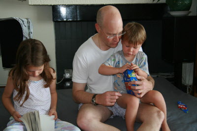 Birthday boy and his babies.