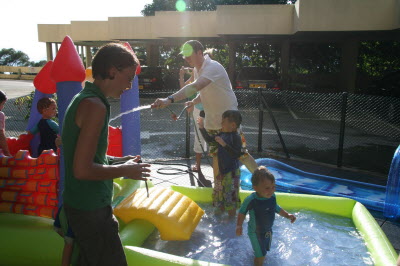 Paul and the water features.