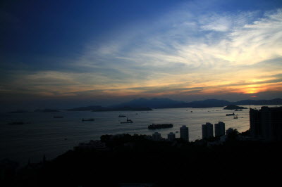 Sunset over Telegraph Bay.