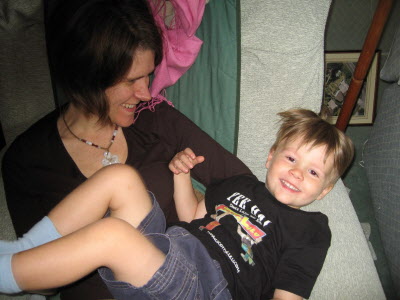 Conrad and his Mummy.