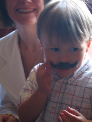 Conrad with his very own moustache.