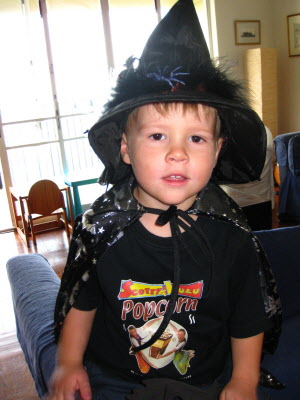 Dressed up for the Halloween parade at school.