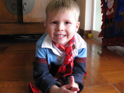 Conrad and Daddy's Christmas tie.
