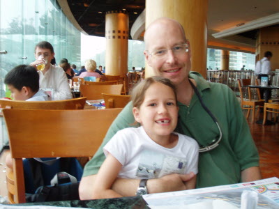 Lottie & Peter at the Peak cafe.